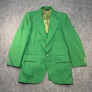 Anderson-Little Vintage Mens Green Blazer Sport Coat Tailored in USA Two Button
